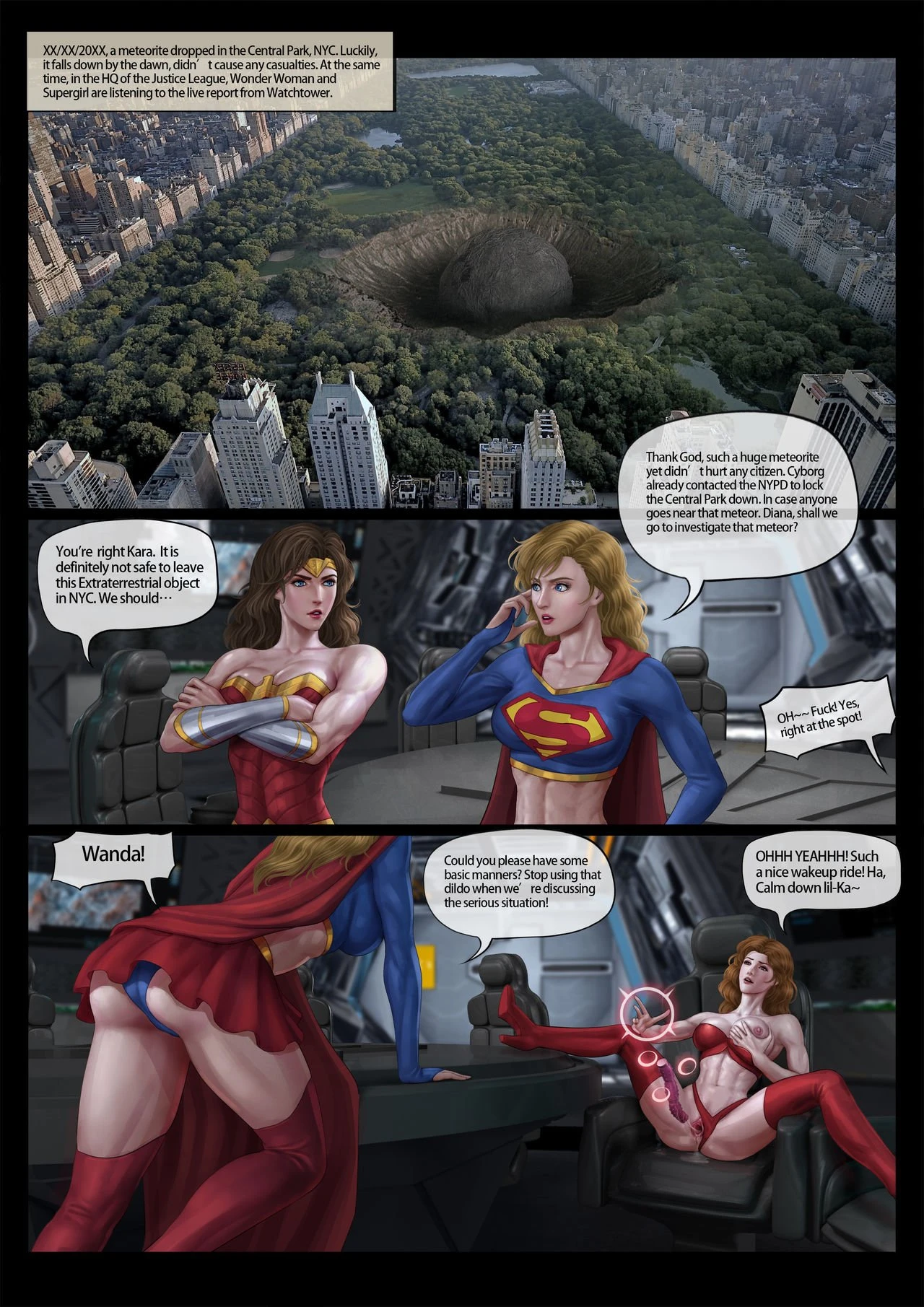 Heroines' Pussyventure porn comic picture 2