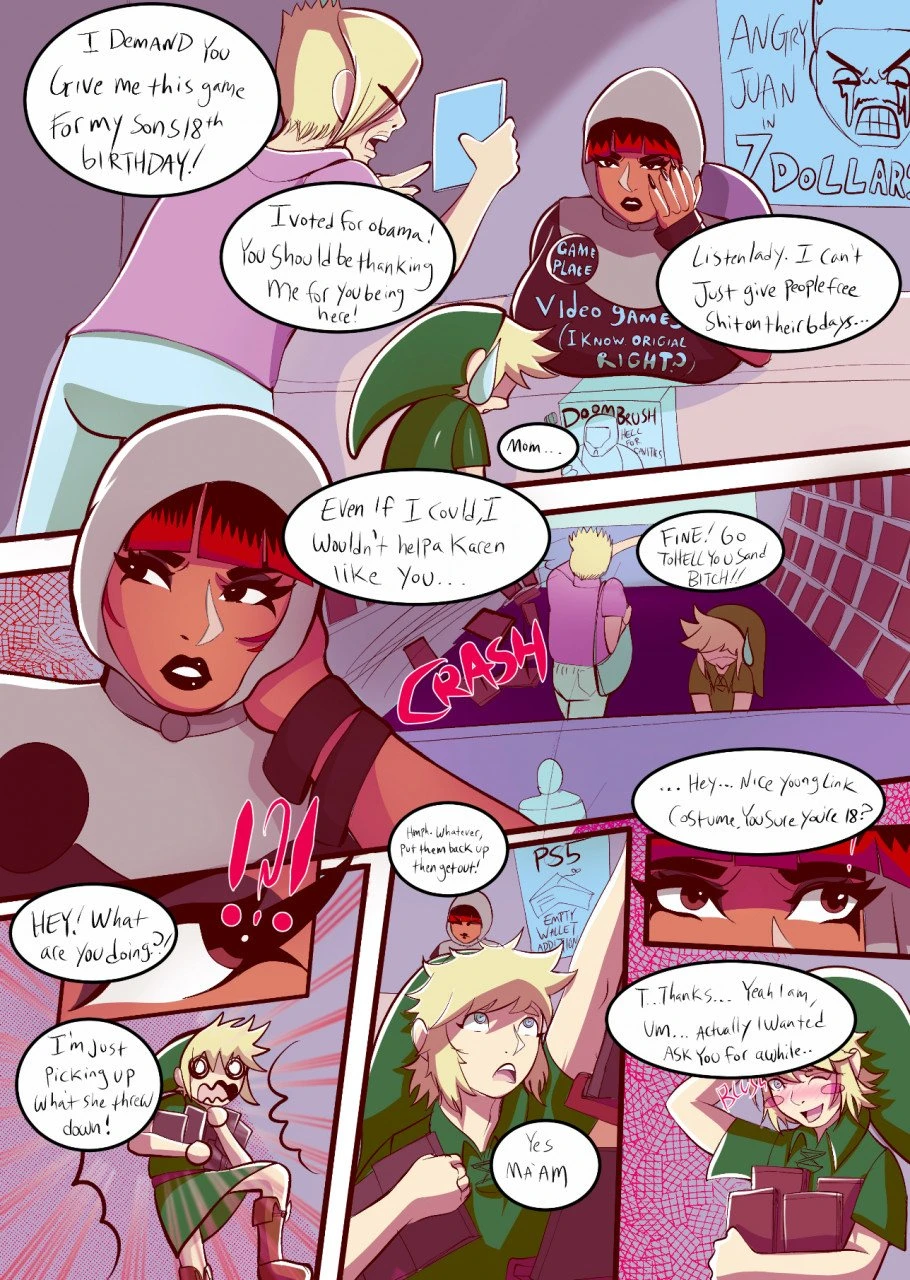 Hijab Gamestop GF porn comic picture 1