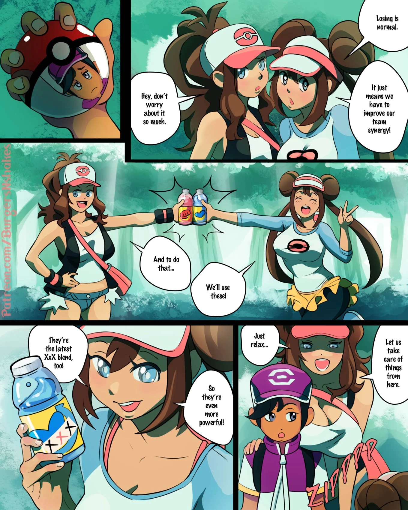 Hilda and Rosa level up with juice! porn comic picture 1