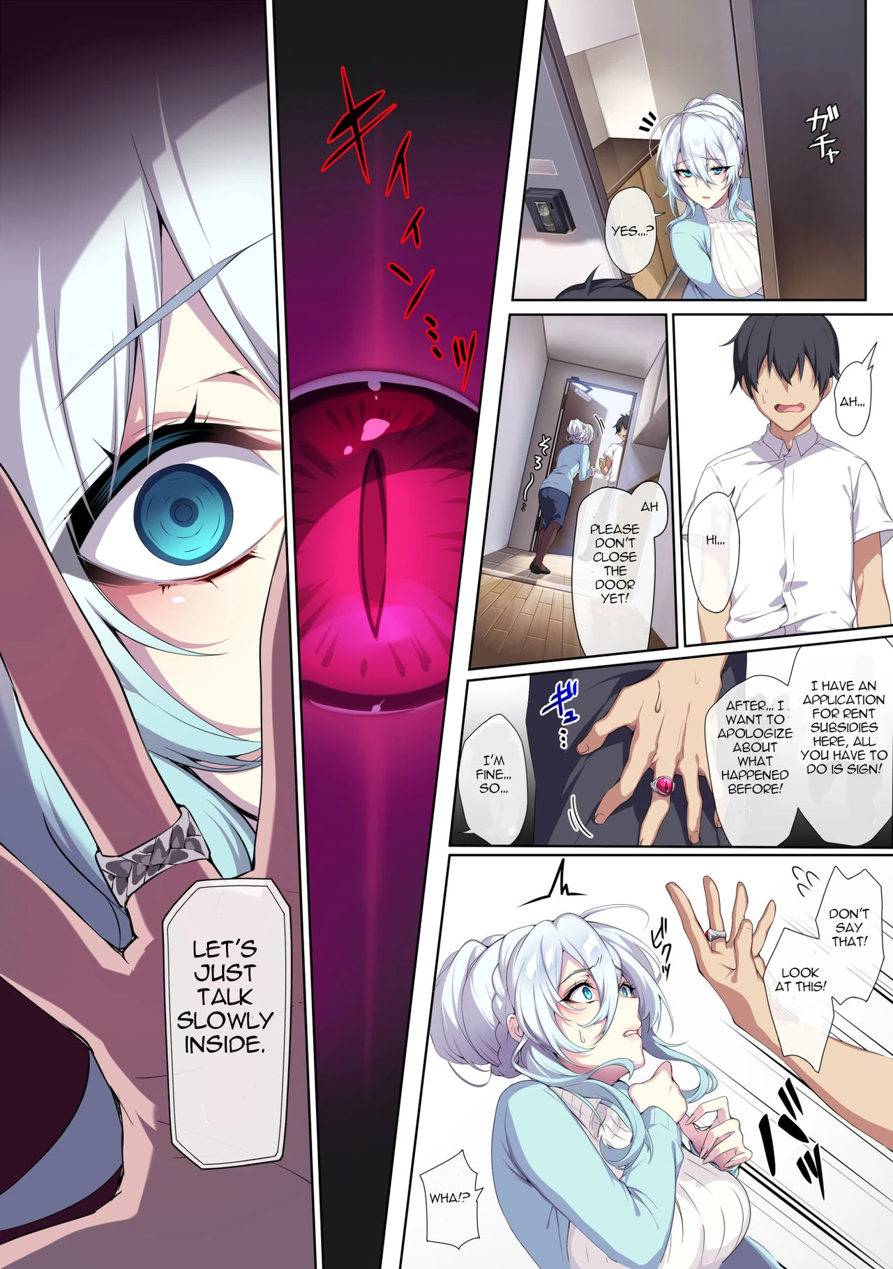 Hitozukiai ga Nigate na Miboujin no Yukionna-san to Noroi no Yubiwa porn comic picture 13