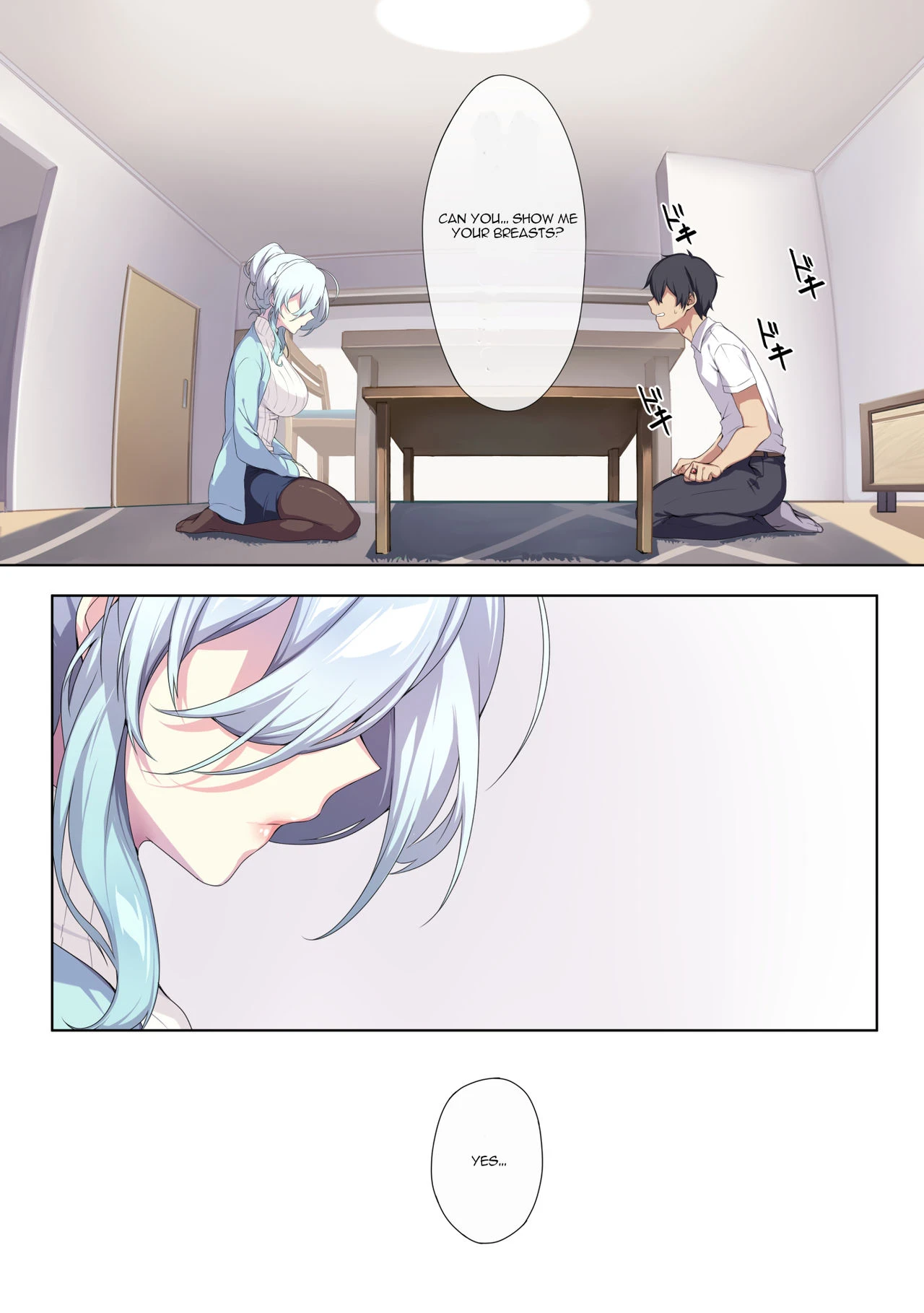 Hitozukiai ga Nigate na Miboujin no Yukionna-san to Noroi no Yubiwa porn comic picture 17