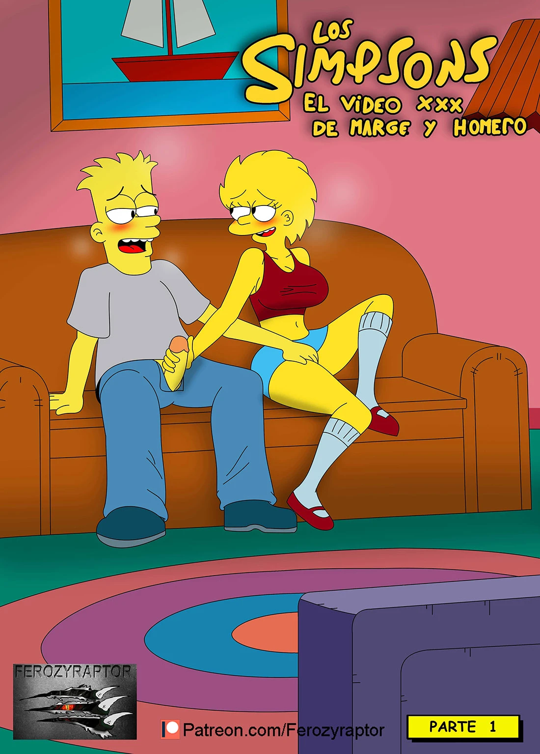 Homer and Marge xxx video porn comic picture 1
