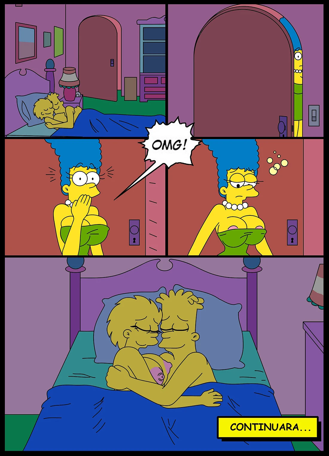 Homer and Marge xxx video porn comic picture 21