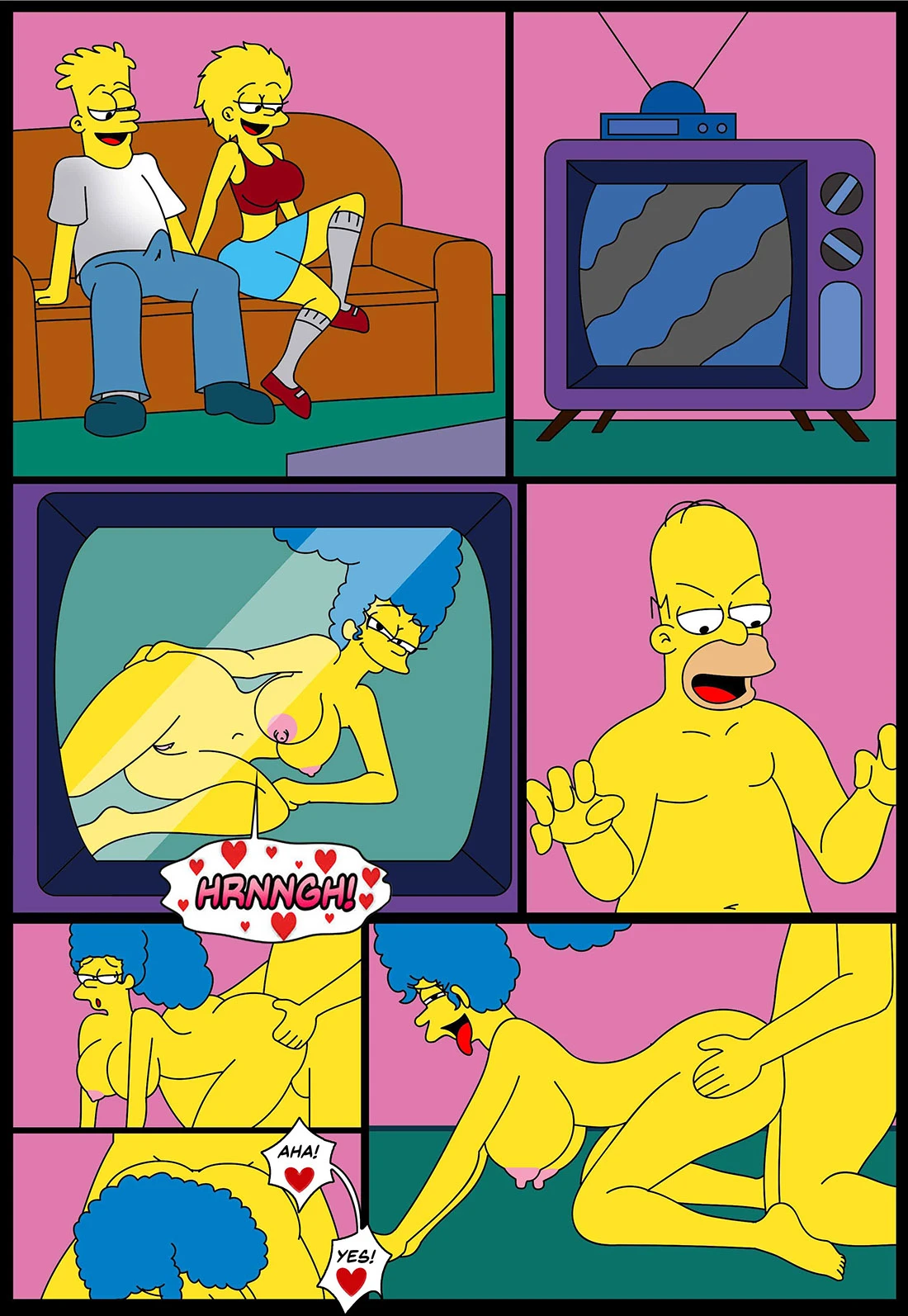 Homer and Marge xxx video porn comic picture 3