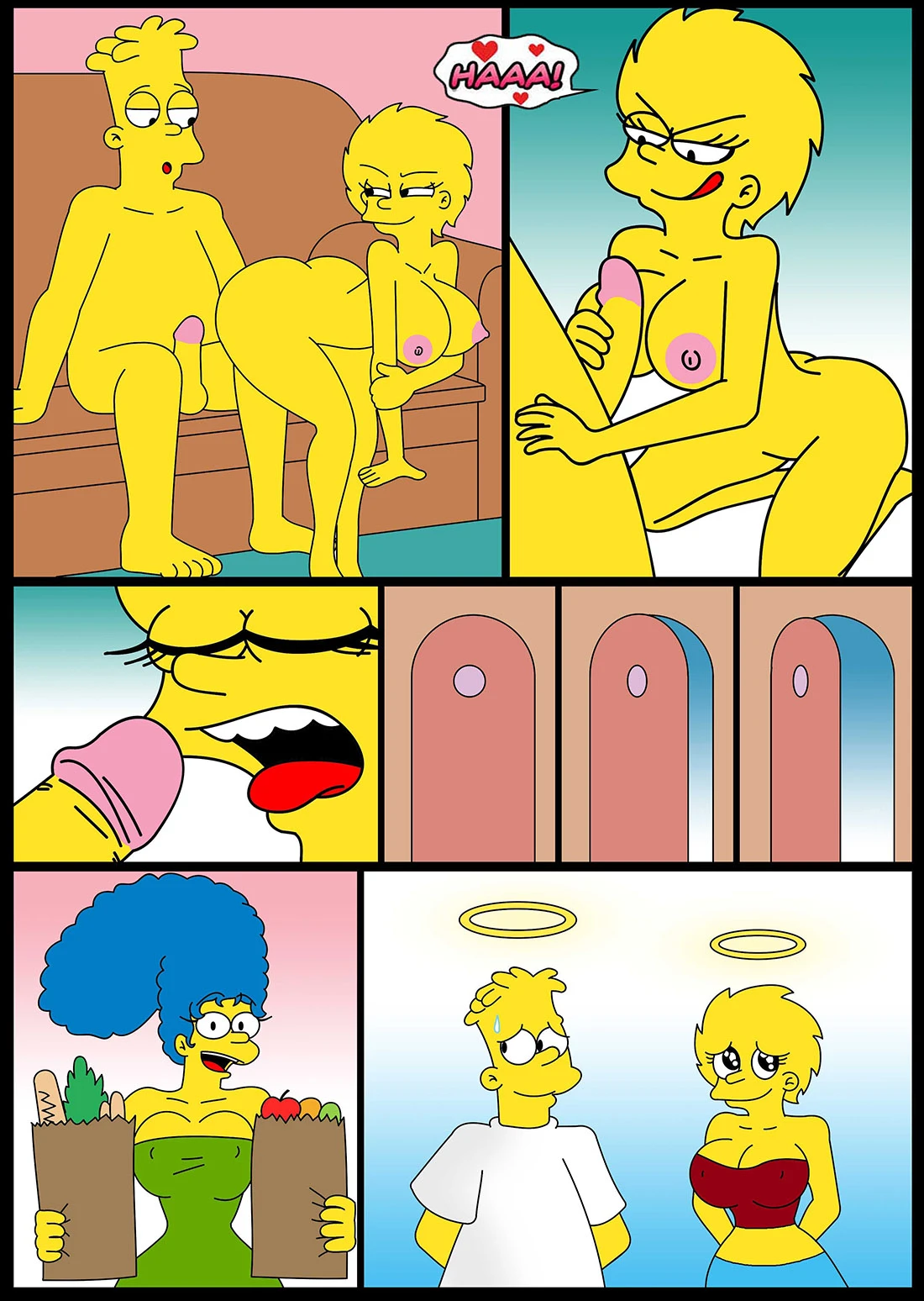 Homer and Marge xxx video porn comic picture 6