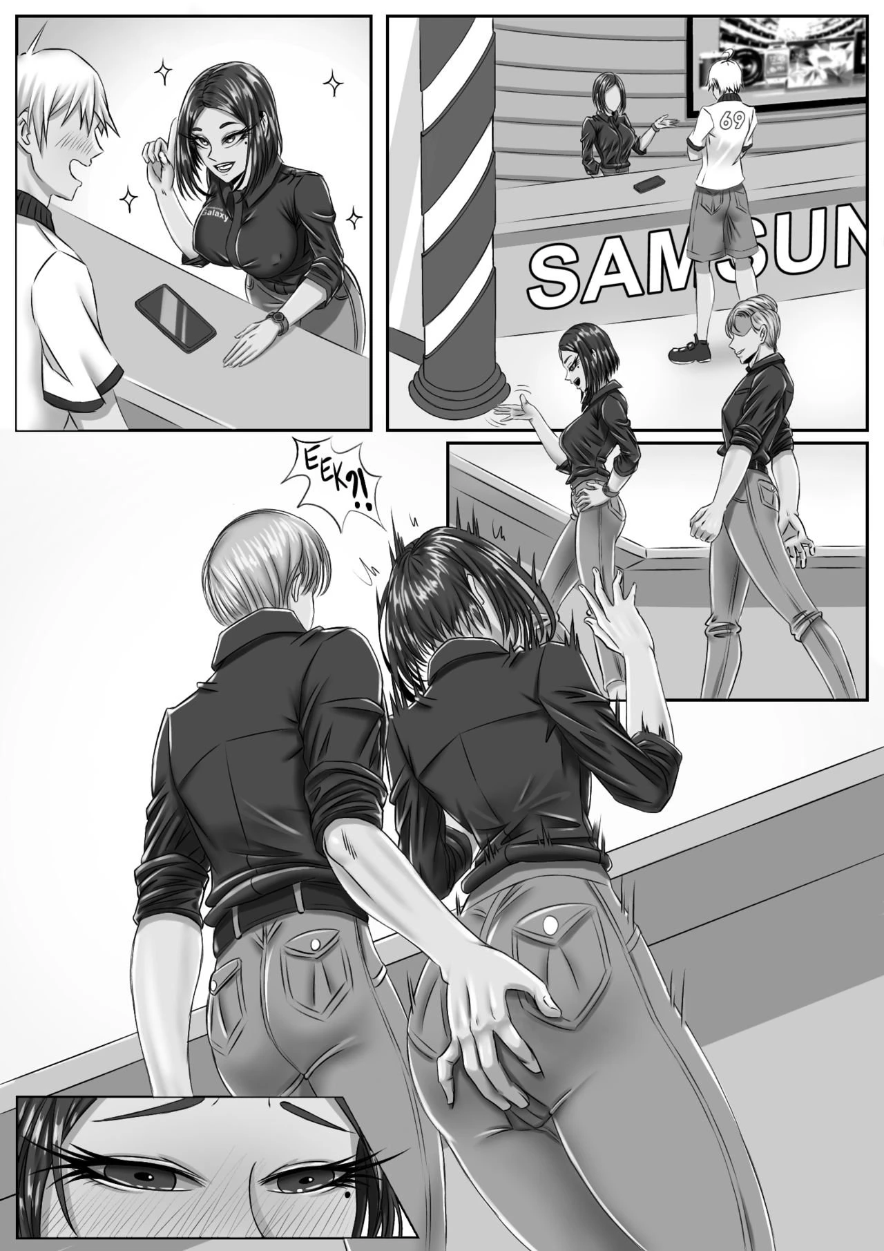Horny on Duty porn comic picture 2