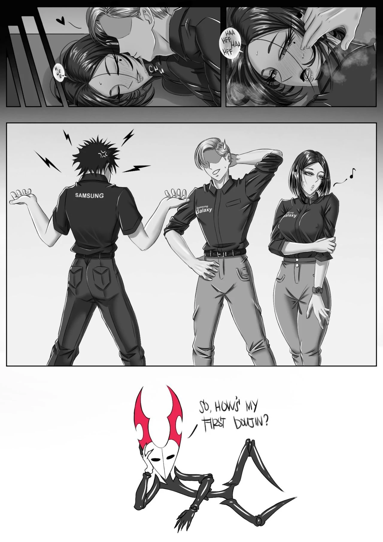 Horny on Duty porn comic picture 6