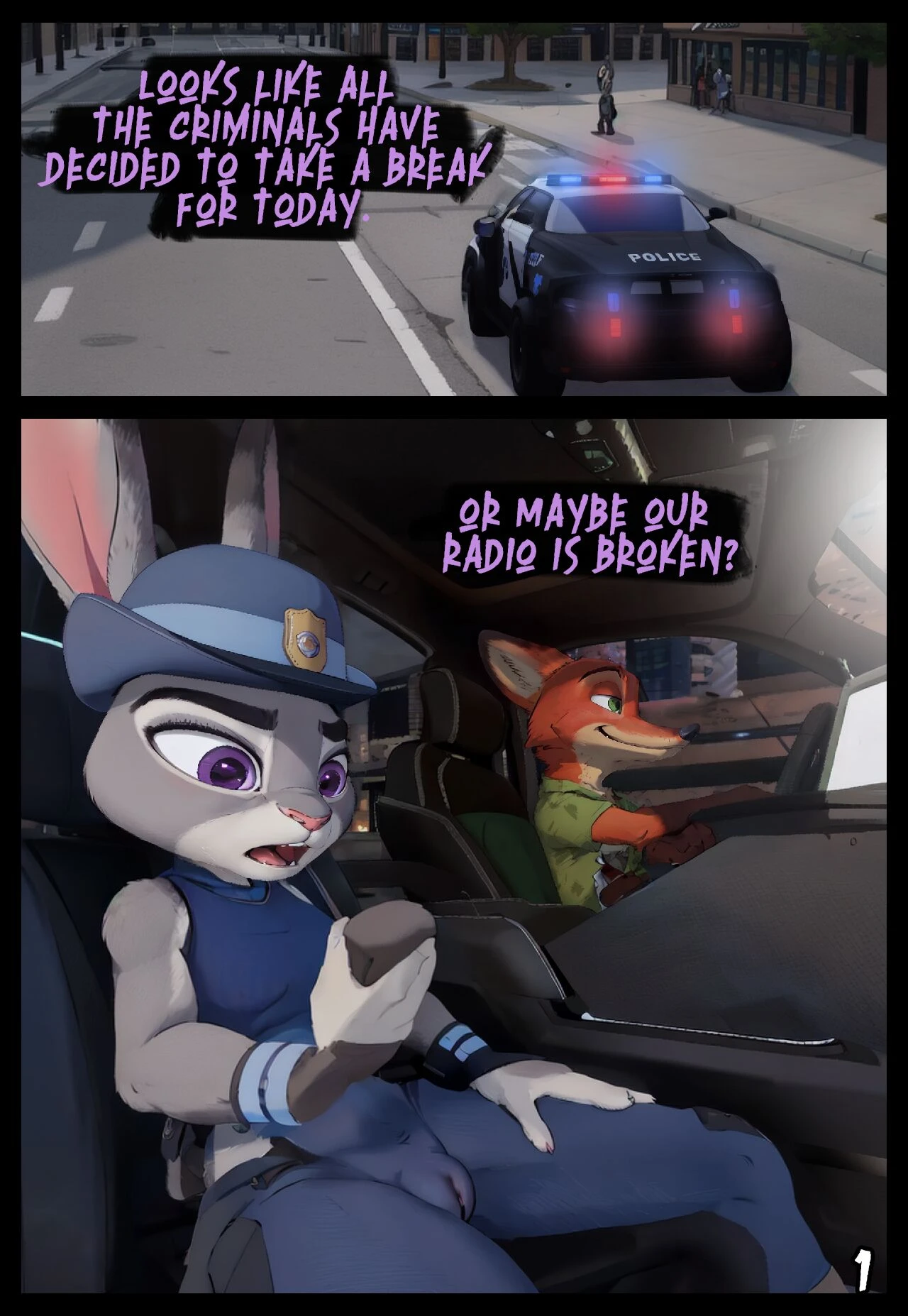 Horny Police porn comic picture 1
