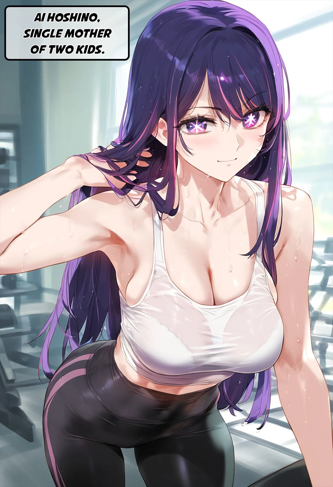 Hoshino Ai Stalked by Gym Creep porn comic picture 1