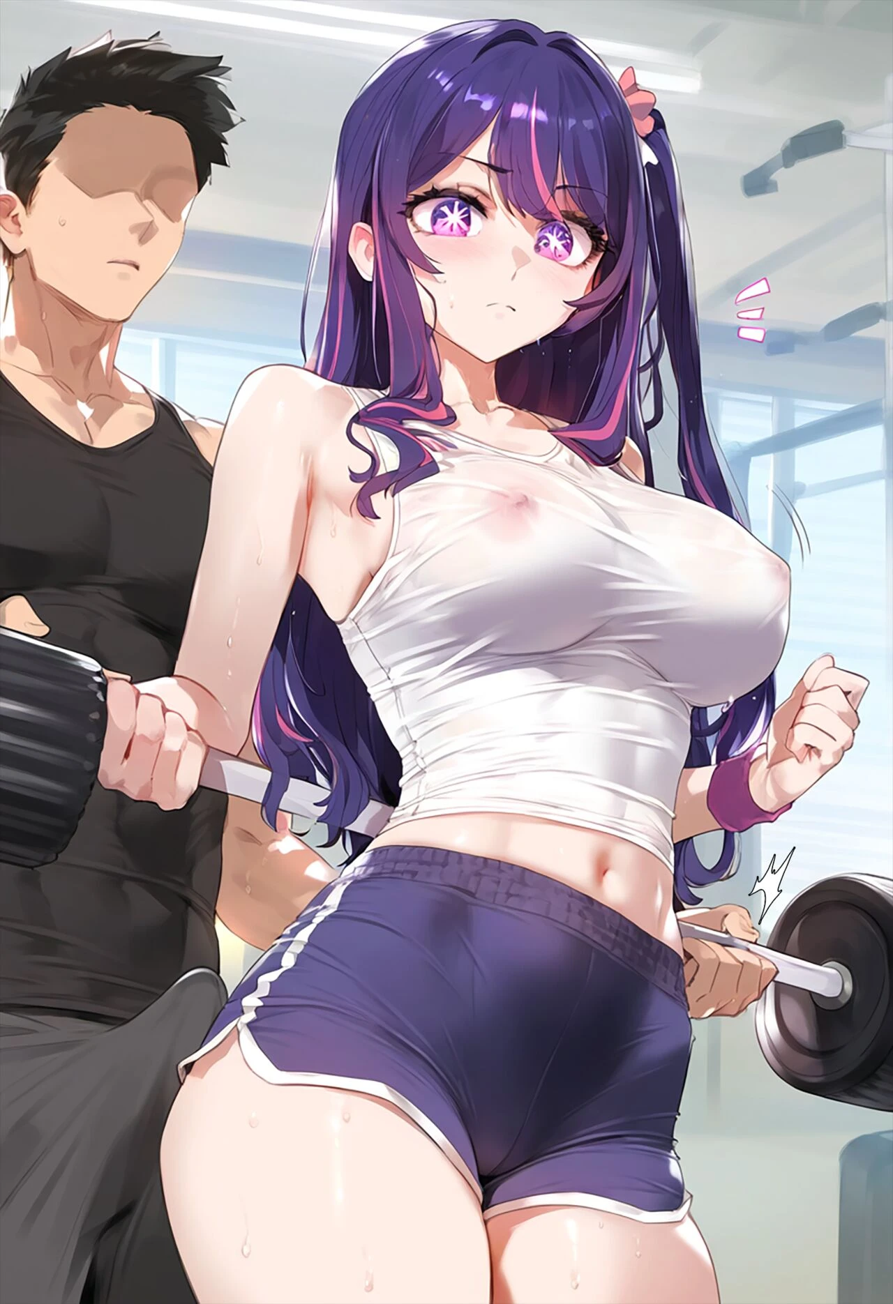 Hoshino Ai Stalked by Gym Creep porn comic picture 6