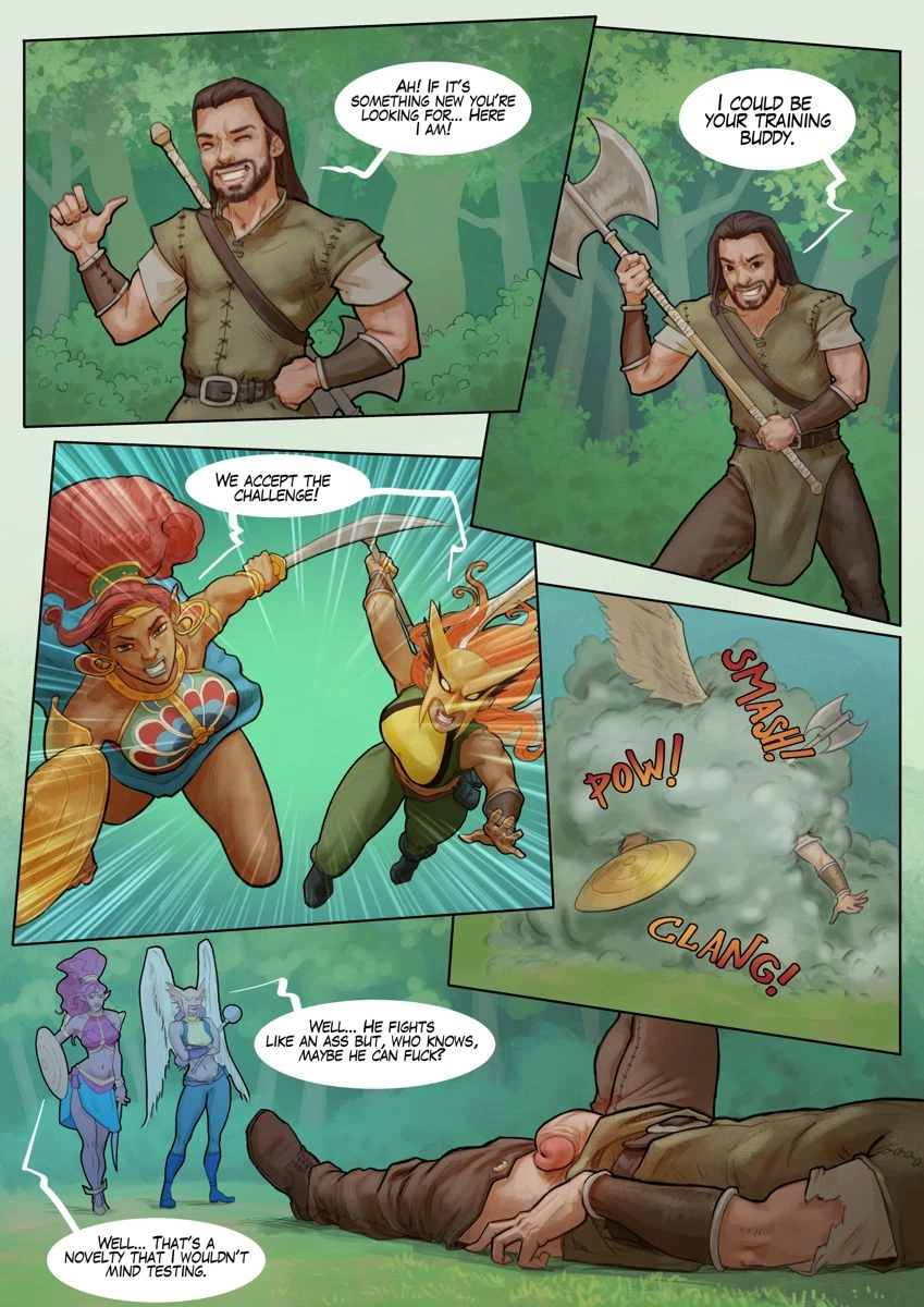 Hot Duels V: Urbosa vs Hawkgirl porn comic picture 3