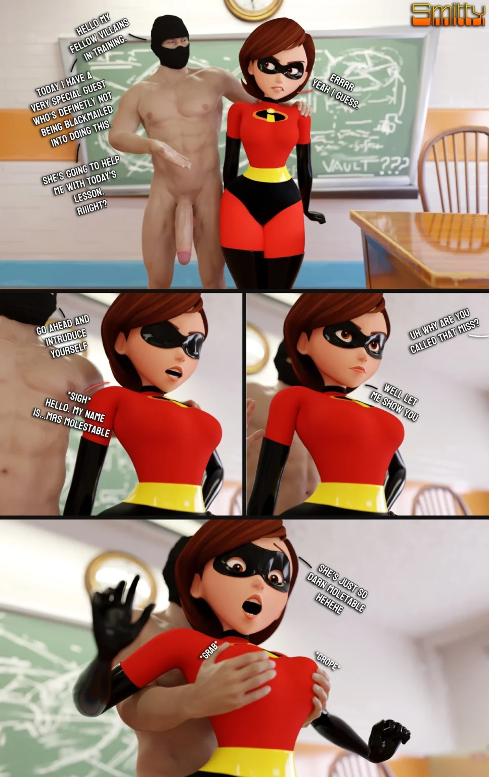How to defeat a Heroine, with Elastigirl porn comic picture 1