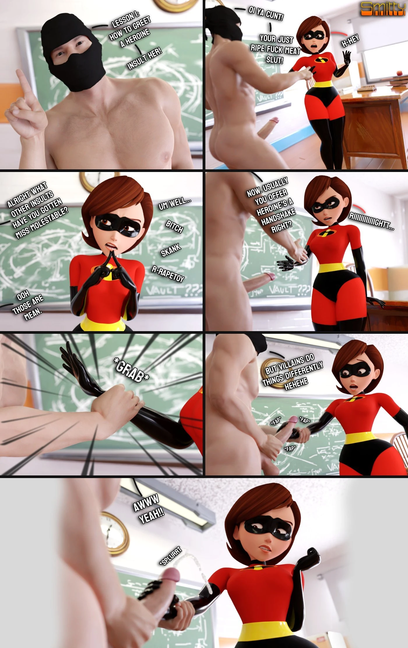 How to defeat a Heroine, with Elastigirl porn comic picture 2