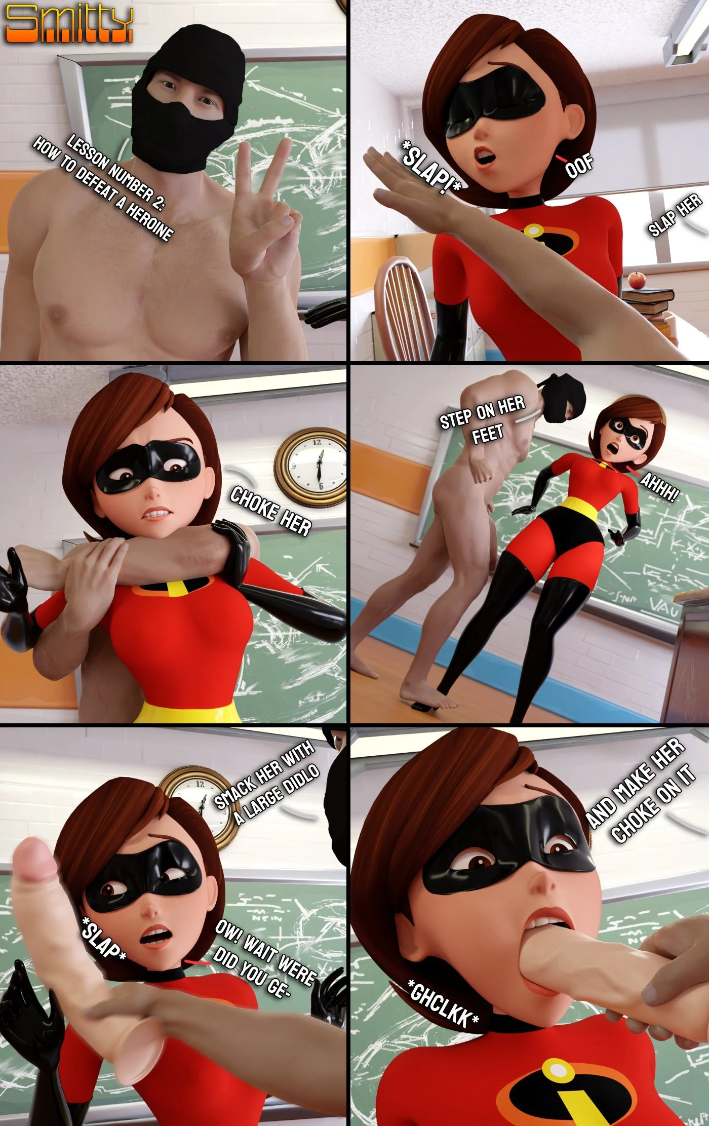 How to defeat a Heroine, with Elastigirl porn comic picture 4