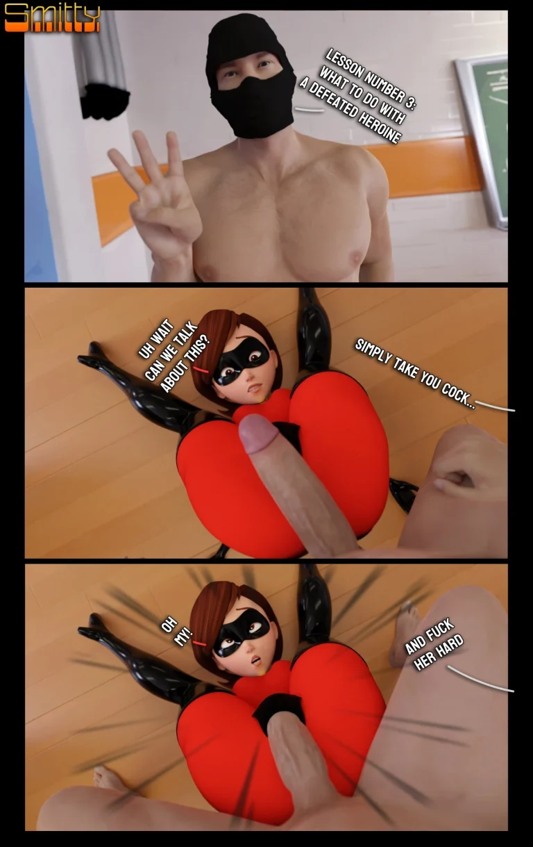 How to defeat a Heroine, with Elastigirl porn comic picture 6
