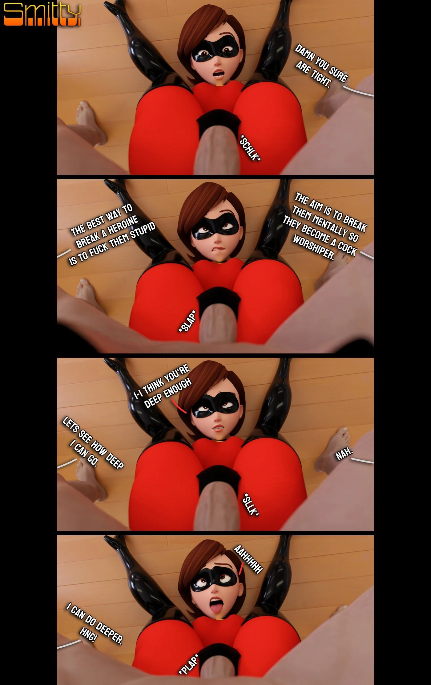 How to defeat a Heroine, with Elastigirl porn comic picture 7