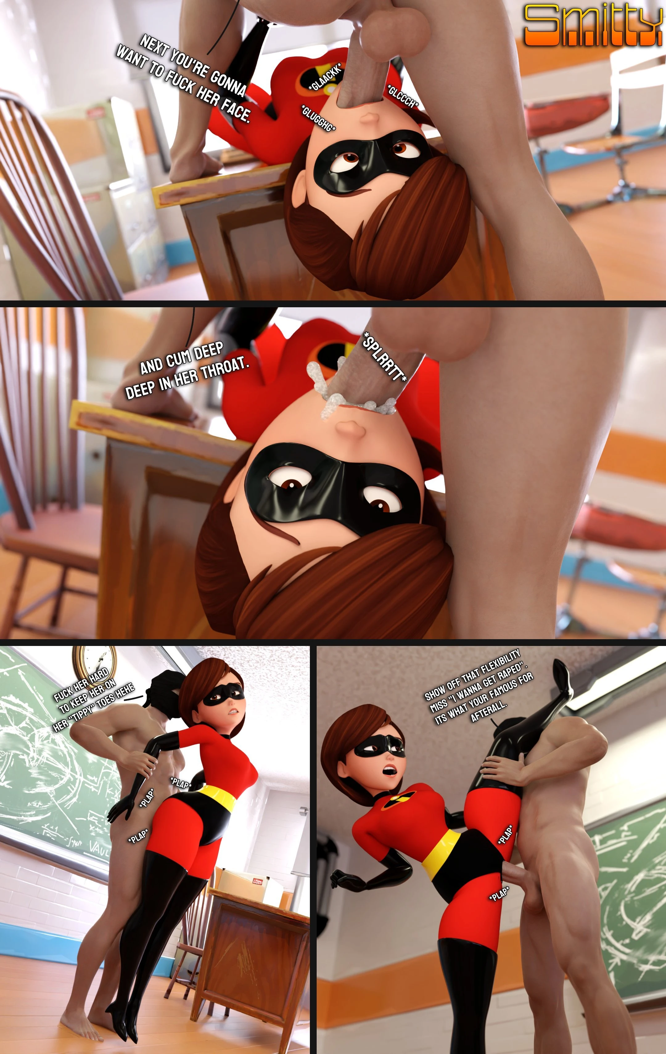 How to defeat a Heroine, with Elastigirl porn comic picture 9