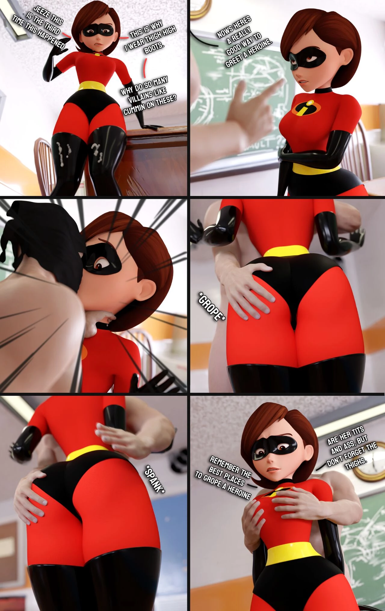 How to Defeat a Heroine, with Special Guest Elastigirl porn comic picture 4
