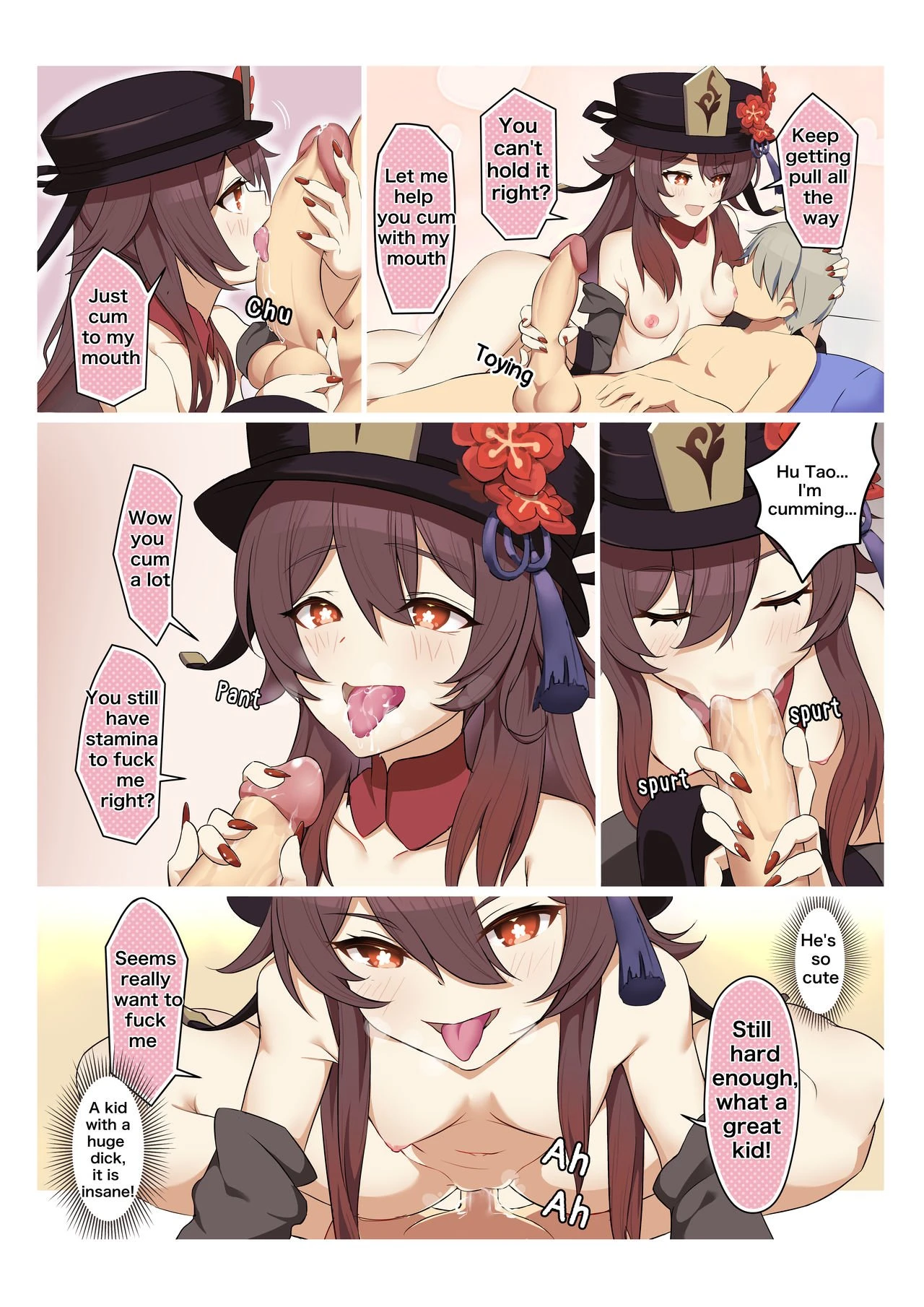 Hu Tao porn comic picture 2