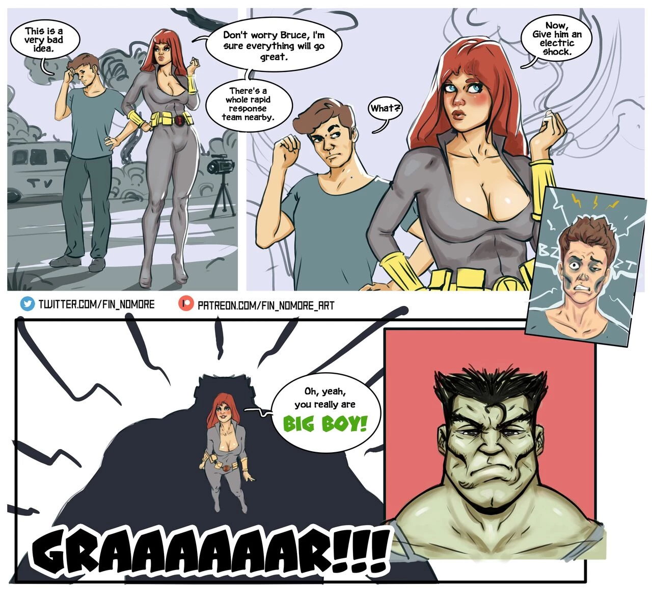 Hulk and Black Widow porn comic picture 2