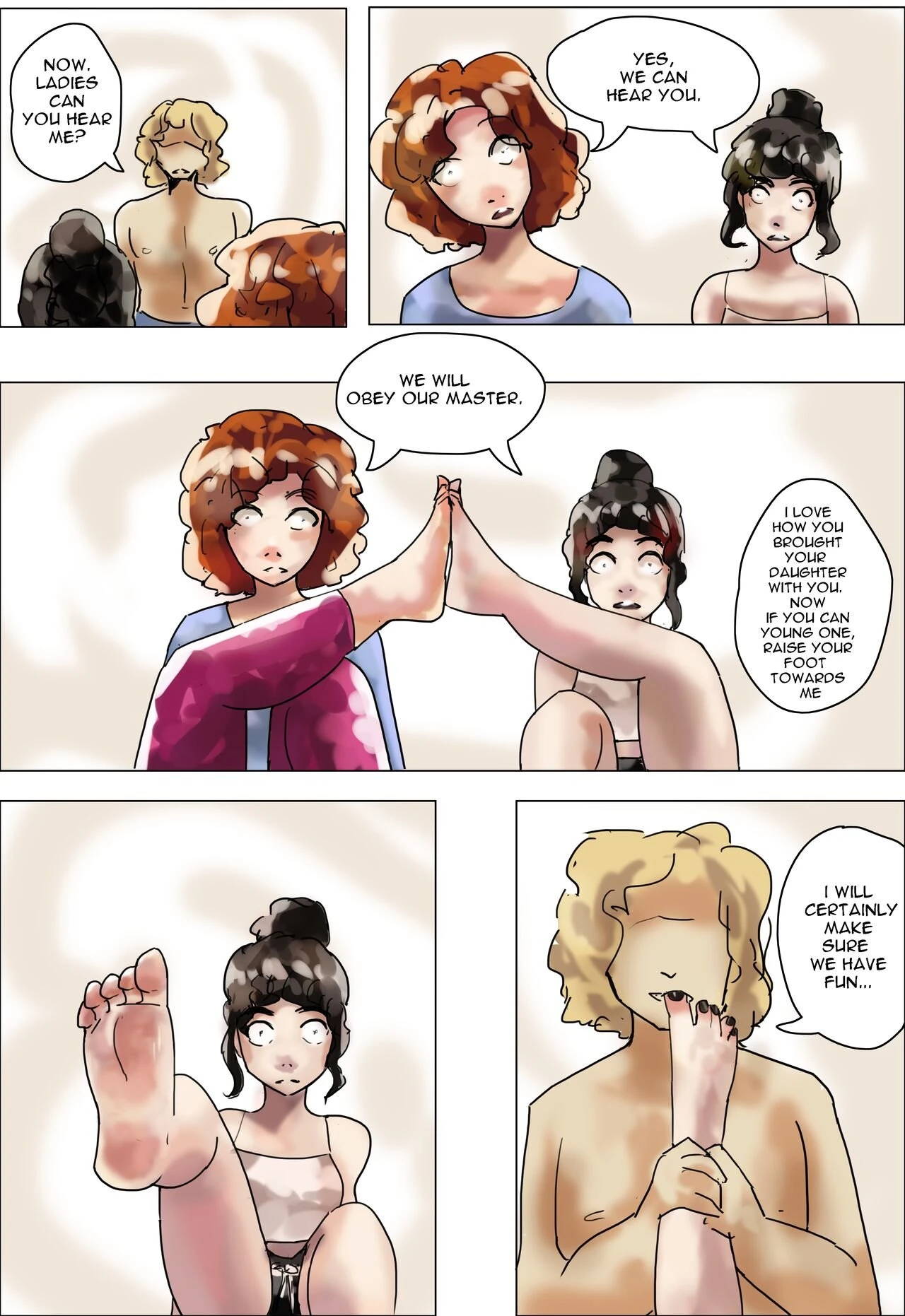 Hypno Yoga: Mother and daughter porn comic picture 2