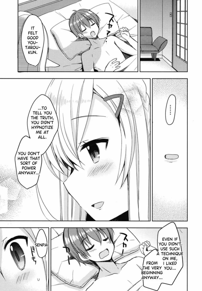 I tried to erotically hypnotize Elf Senpai who i admire porn comic picture 19
