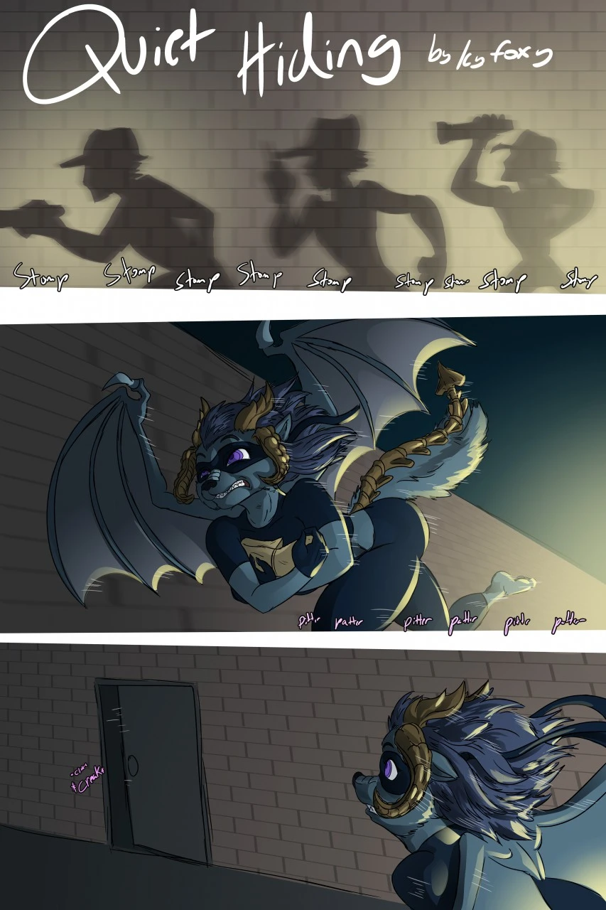 Icy Foxy: Quiet Hiding porn comic picture 1