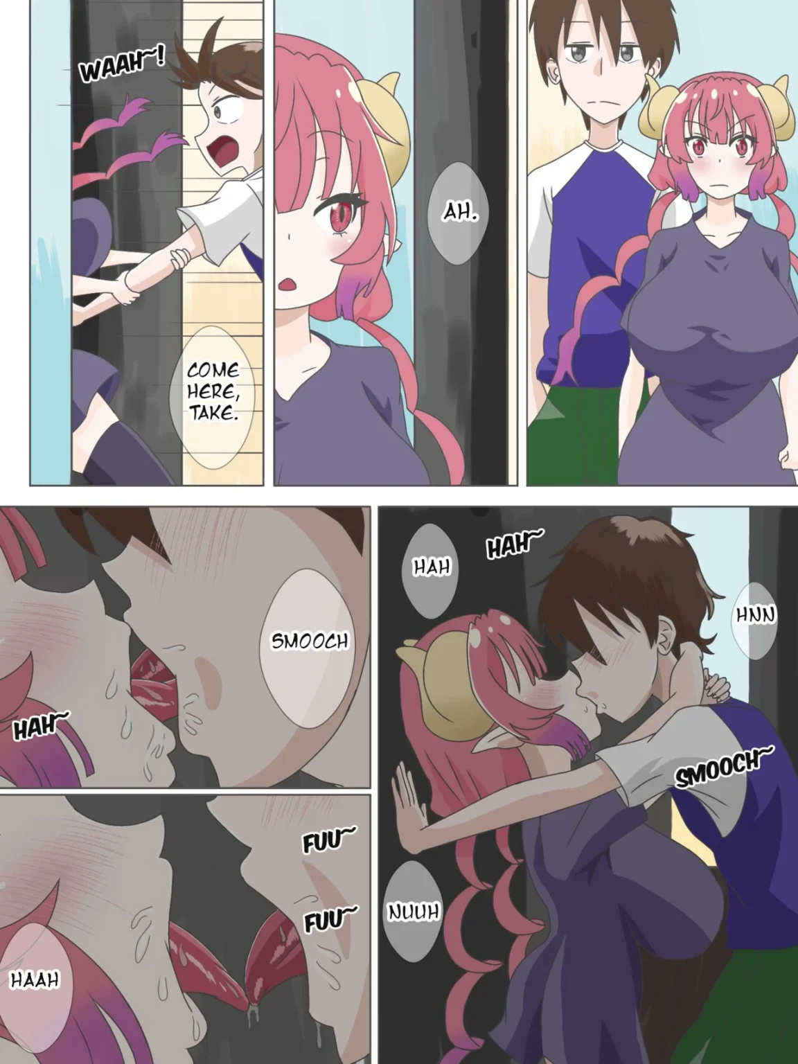 Ilulu goes to Take's house porn comic picture 1