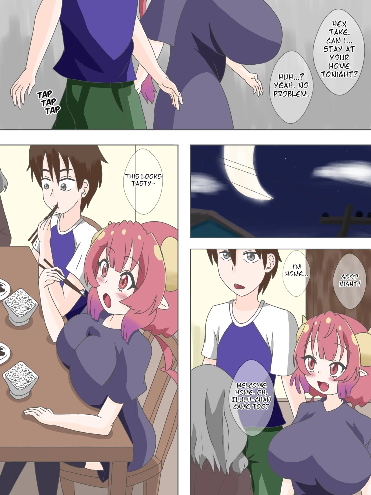 Ilulu goes to Take's house porn comic picture 3