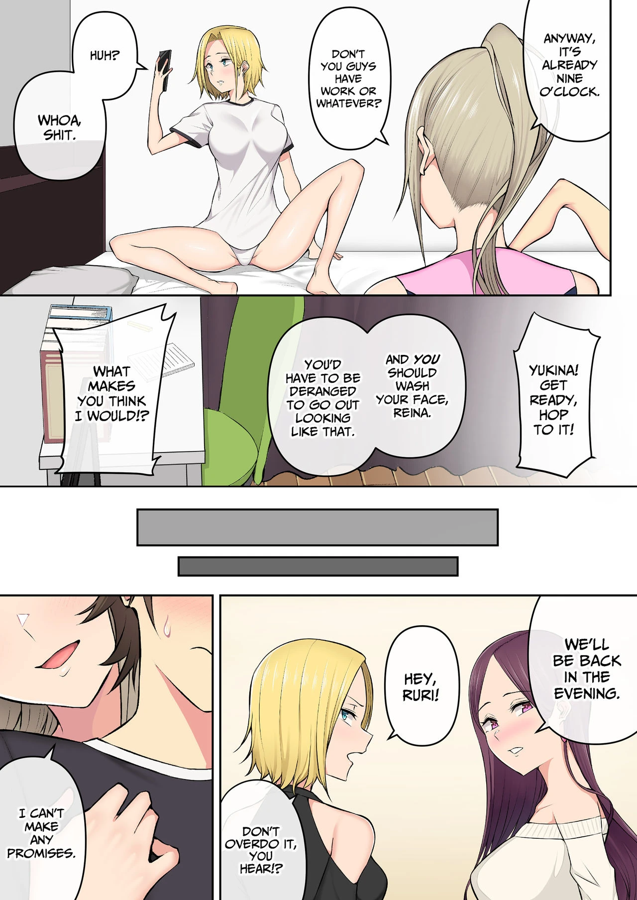 Imaizumi Brings all the Gyarus To His House 3 porn comic picture 14