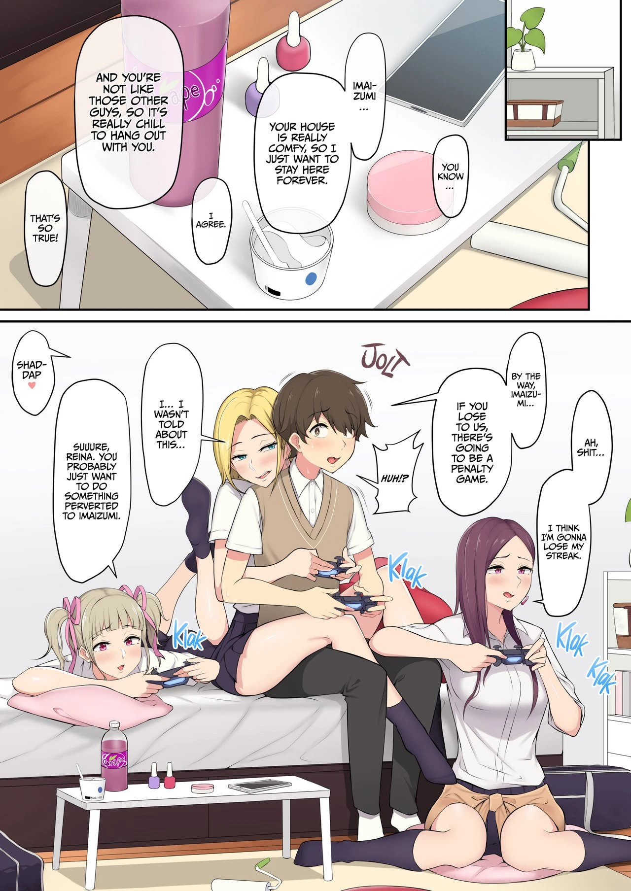 IMAIZUMI BRINGS ALL THE GYARUS TO HIS HOUSE porn comic picture 5