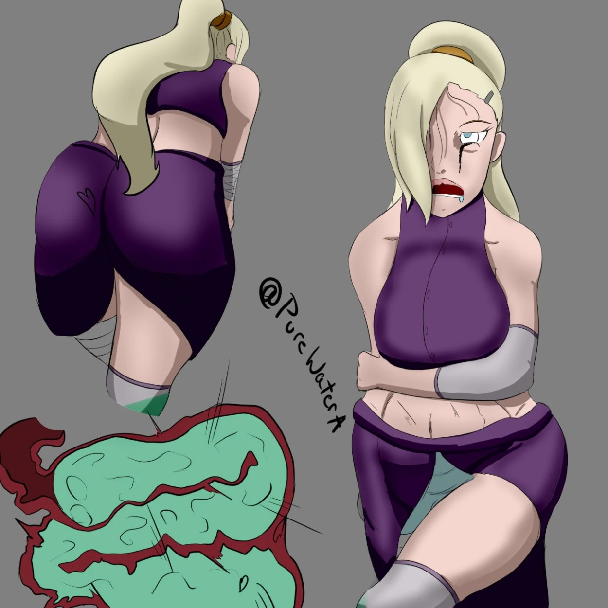 Ino Yamanaka Gets Anal Slimed porn comic picture 7