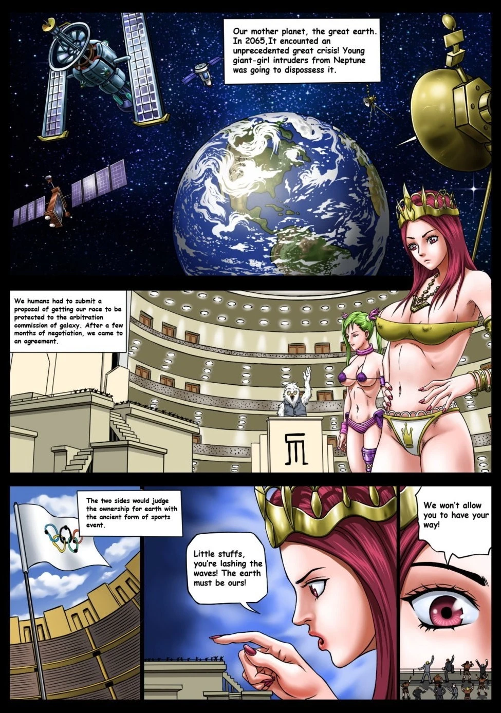 Interplanetary Wrestling porn comic picture 2
