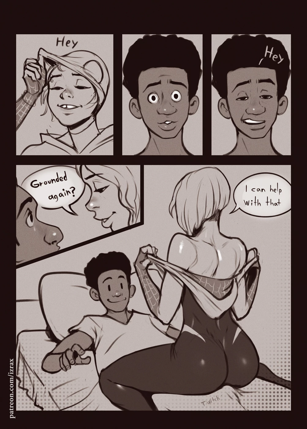 Into the Spider-Gwen porn comic picture 2