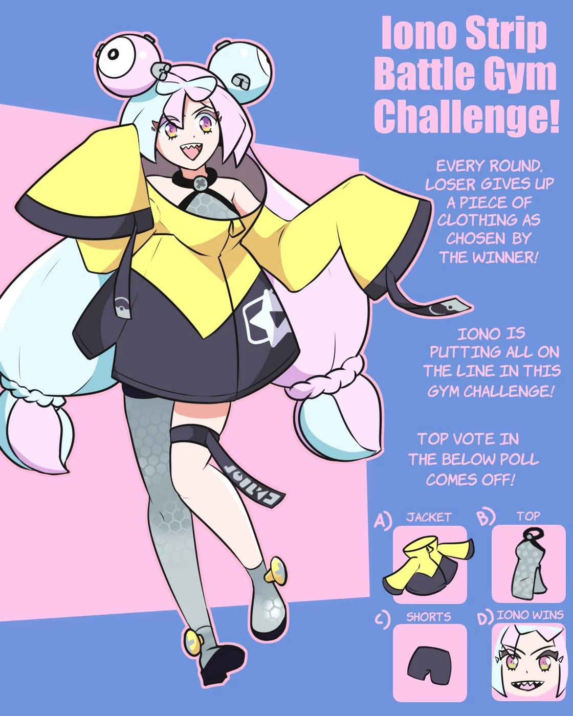 Iono Strip Battle Gym Challenge! porn comic picture 1