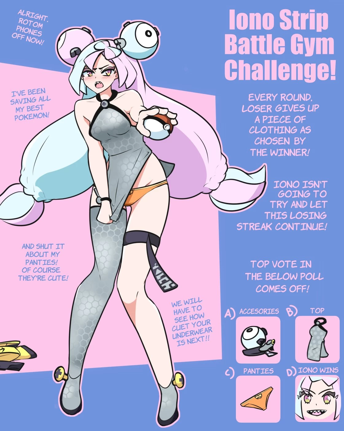 Iono Strip Battle Gym Challenge! porn comic picture 5