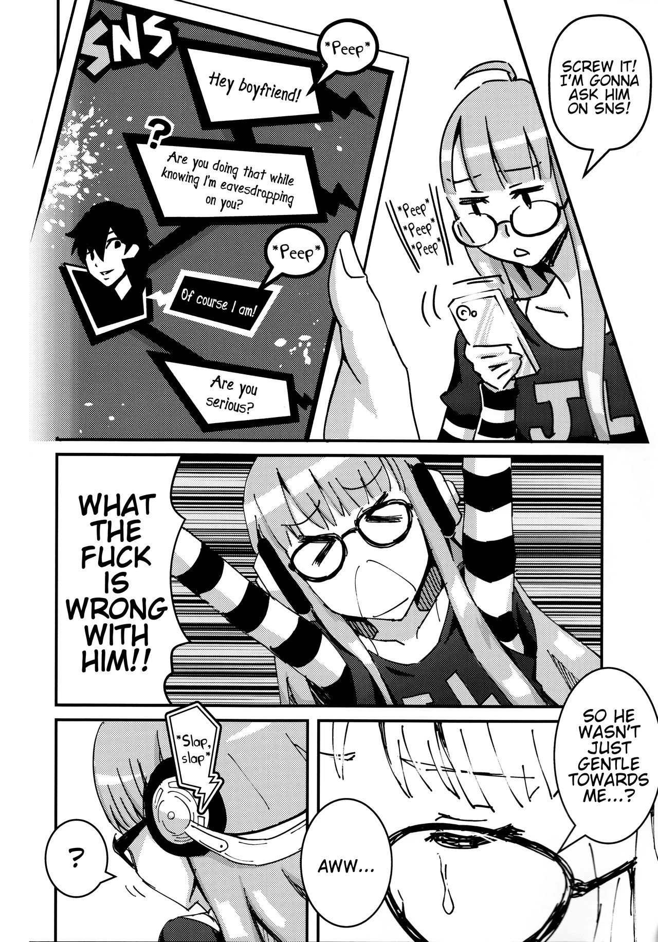 Is Sakura Futaba-chan eavesdropping on her boyfriend? porn comic picture 3