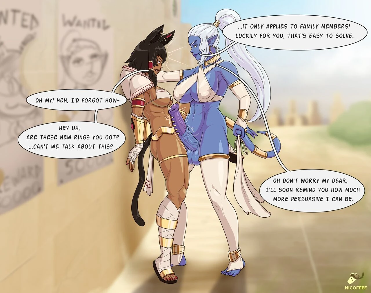 Iza and Tally running into each other after a while porn comic picture 2