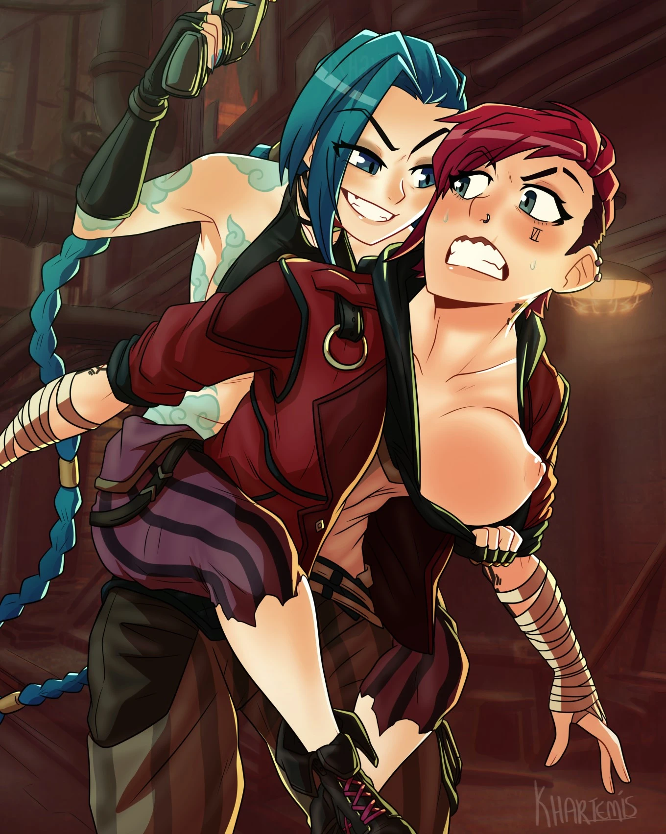 Jinx & Vi porn comic picture 5