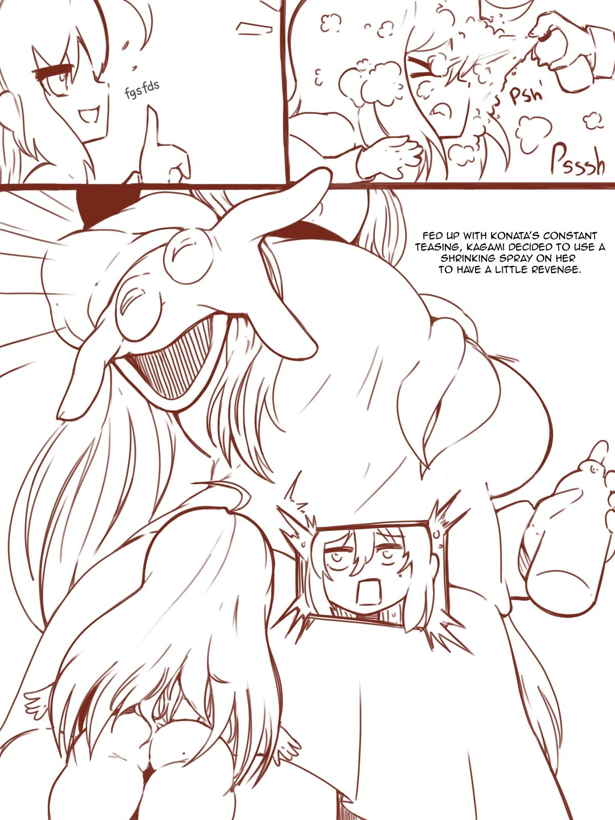 Kagami & Konata porn comic picture 1