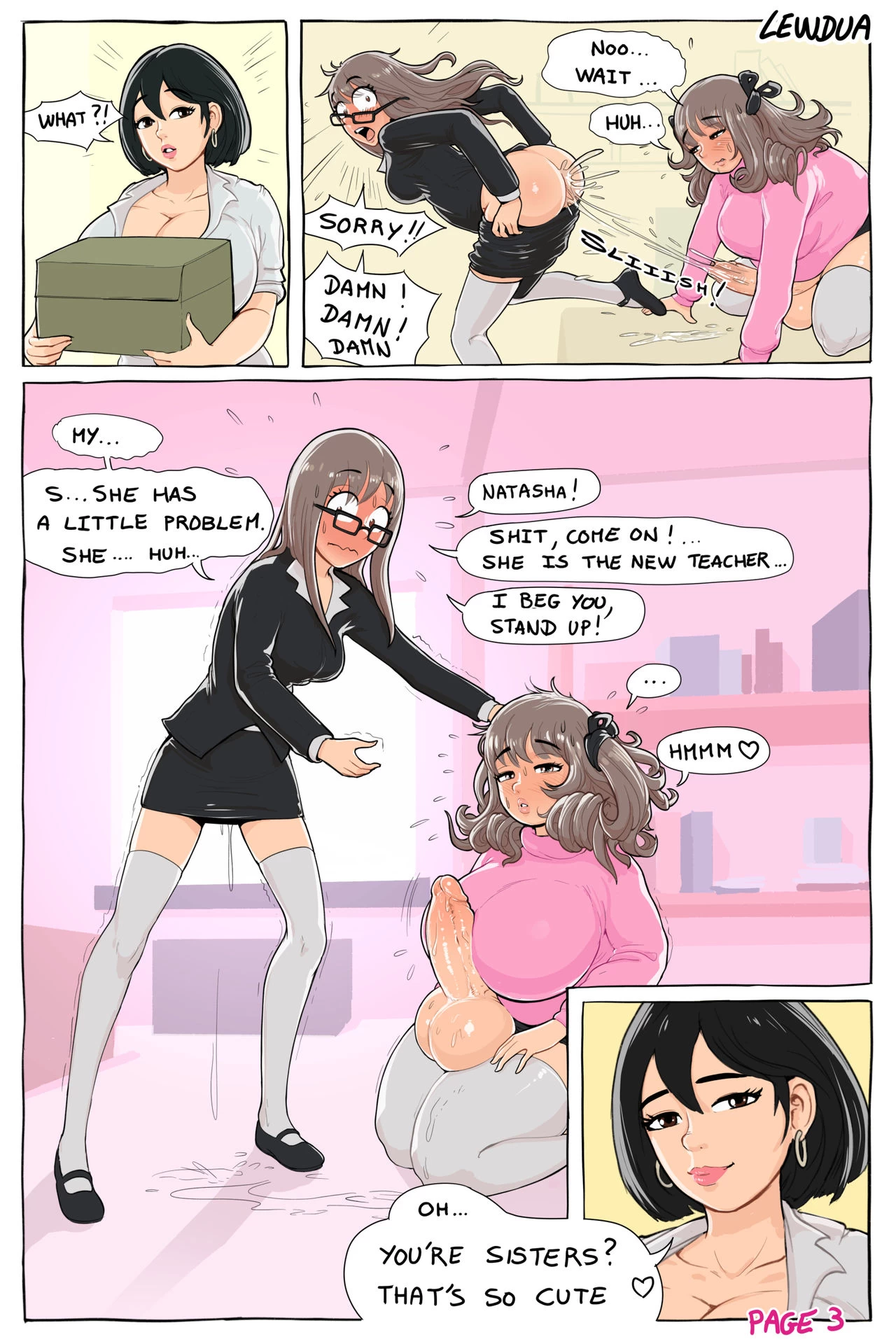 Karen, Natasha and Miss Rosewood porn comic picture 3