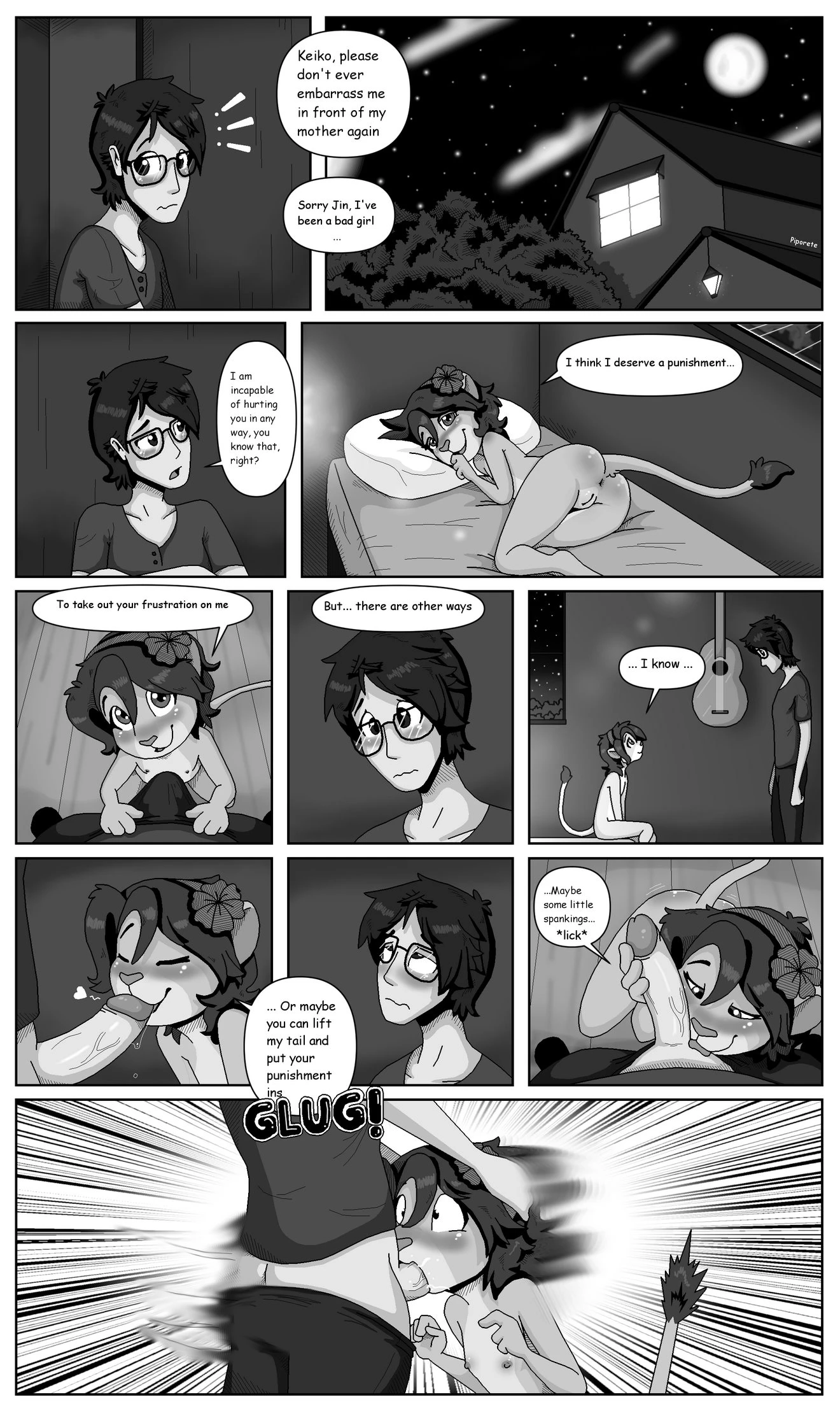 Keiko and Jin porn comic picture 10