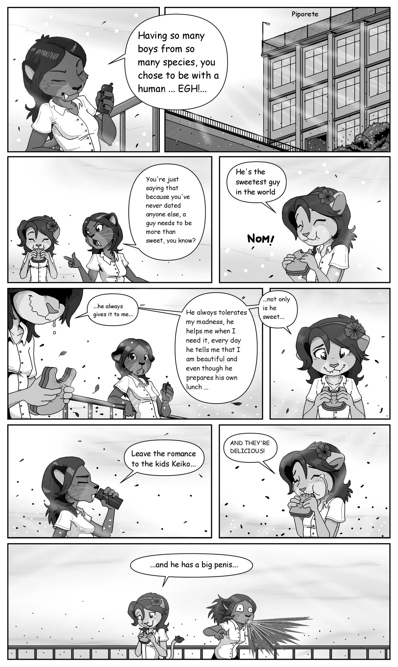 Keiko and Jin porn comic picture 3