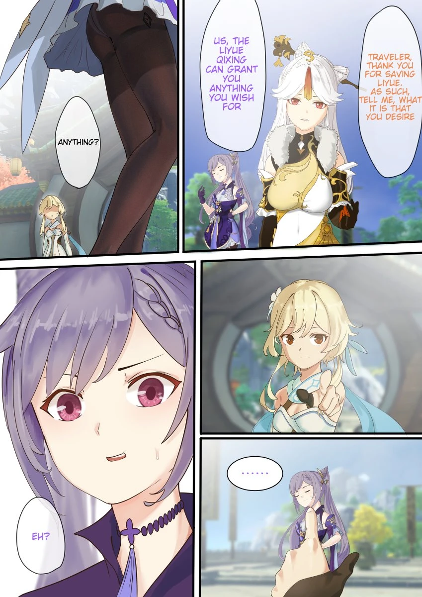 Keqing+Ganyu porn comic picture 1