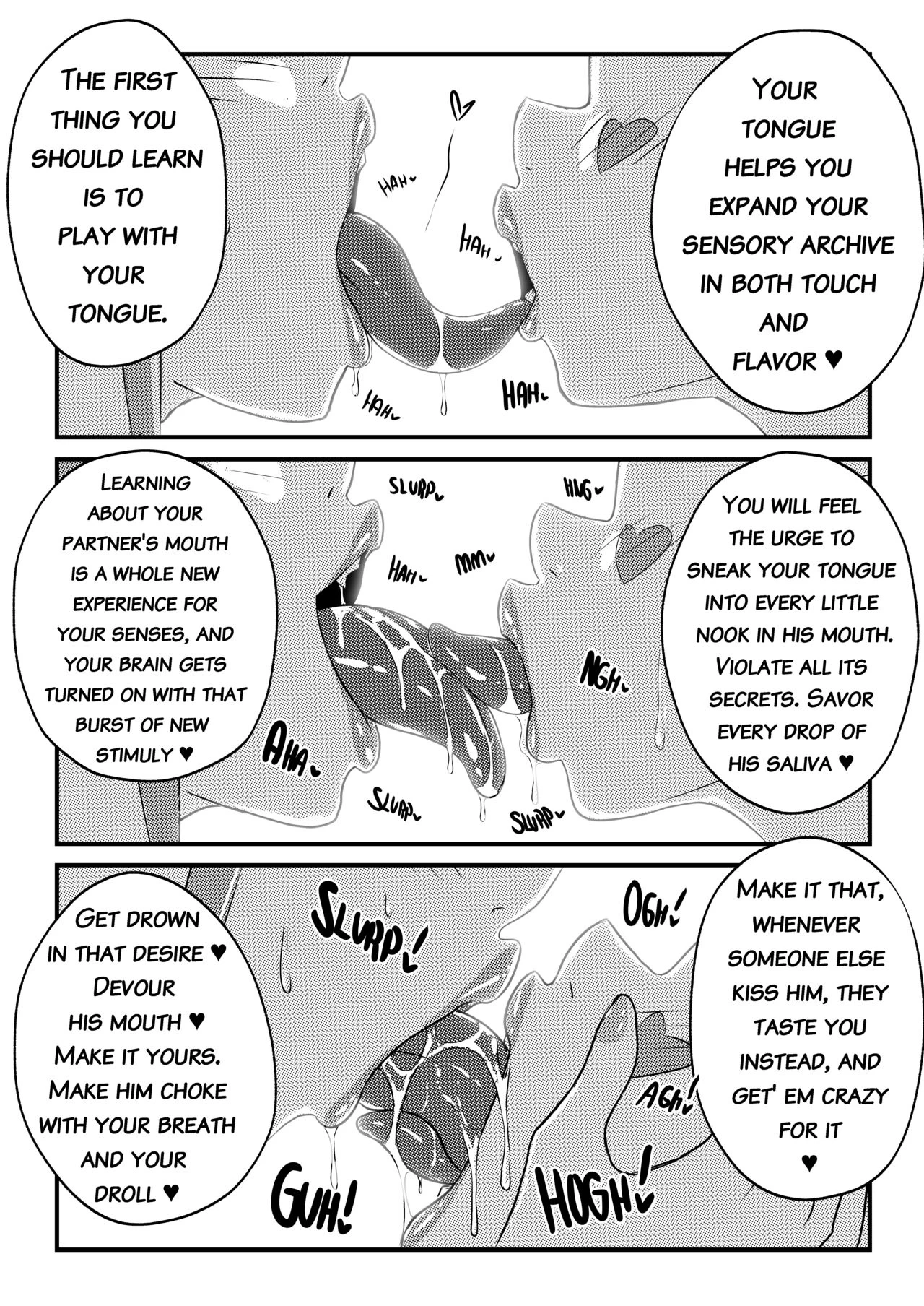 Kissing Lesson porn comic picture 2