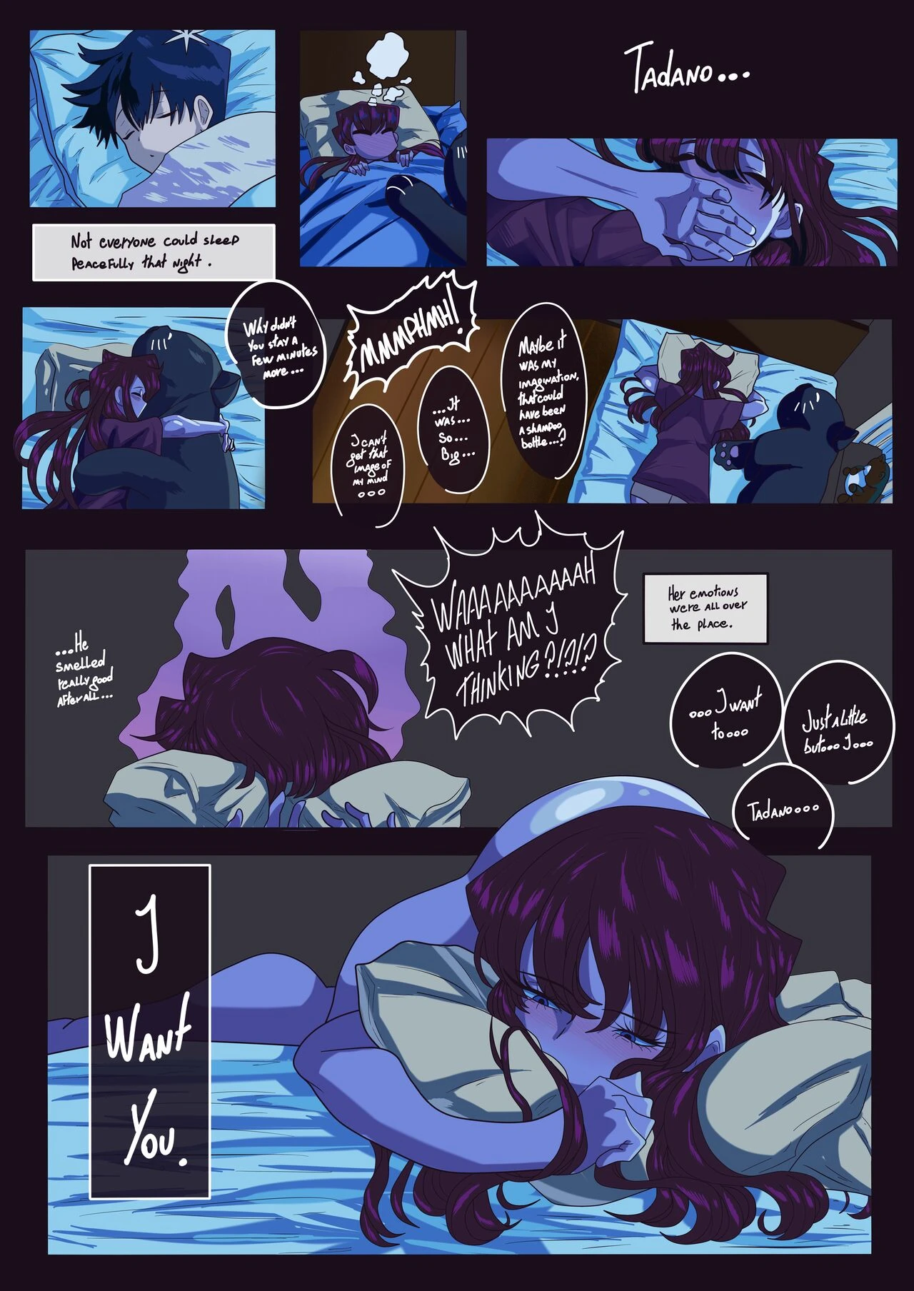 Komi San: Sleepless porn comic picture 8