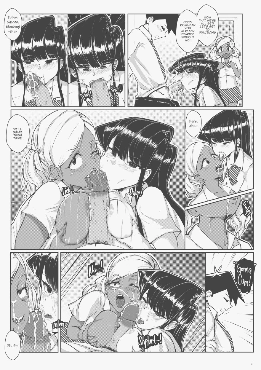 Komi x Manbagi x Tadano porn comic picture 1