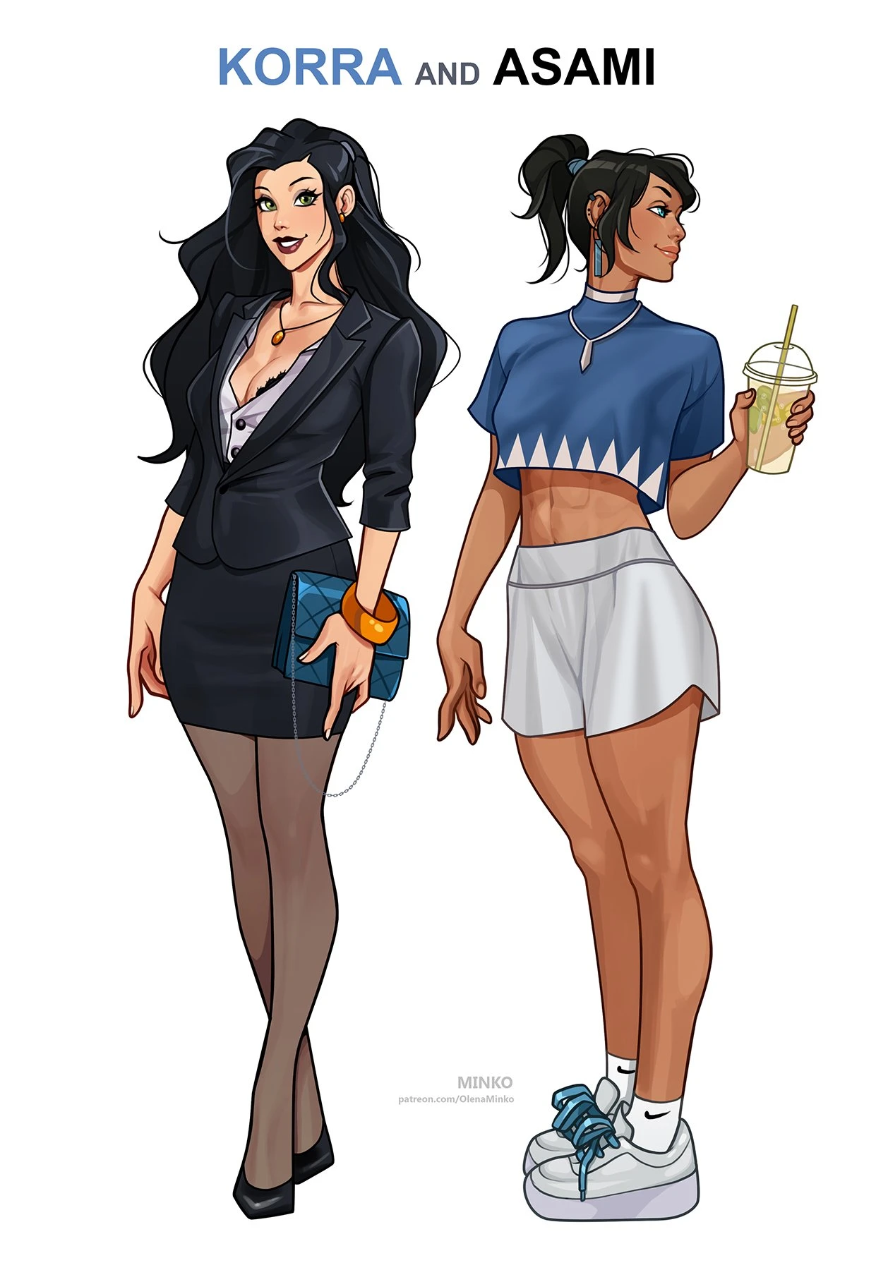 Korra and Asami: Office Story porn comic picture 1