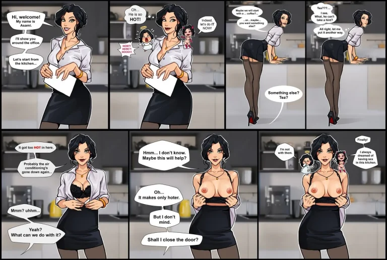 Korra and Asami: Office Story porn comic picture 5