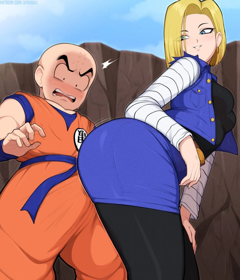 Krillin and Android 18 porn comic picture 1